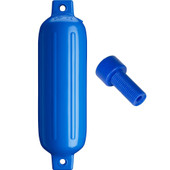Polyform G-3 Twin Eye Fender 5.5" x 19" - Blue w\/Air Adapter
