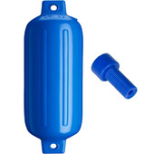 Polyform G-6 Twin Eye Fender 11" x 30" - Blue w\/Air Adapter
