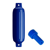 Polyform G-2 Twin Eye Fender 4.5" x 15.5" - Cobalt Blue w\/Air Adapter